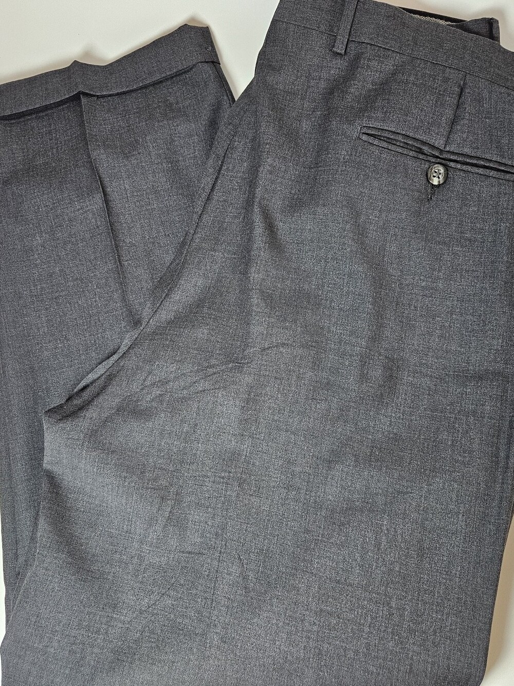 VTG 90s Vito Rufolo Pants Mens 34x32 Grey Dress Suit Wool Italy Pleated Relaxed